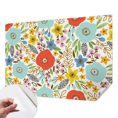 Samolepilna fototapeta za dnevno sobo Cvetlični vzorec