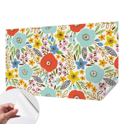 Samolepilna fototapeta za dnevno sobo Cvetlični vzorec