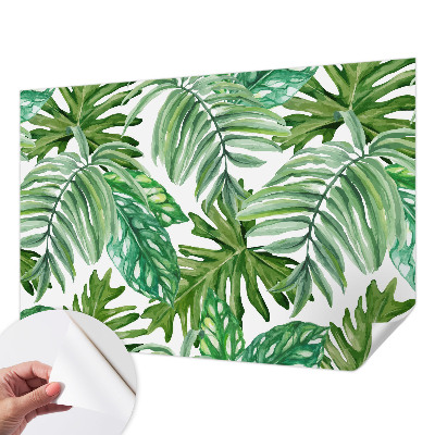 Samolepilna fototapeta za spalnico Eksotični listi