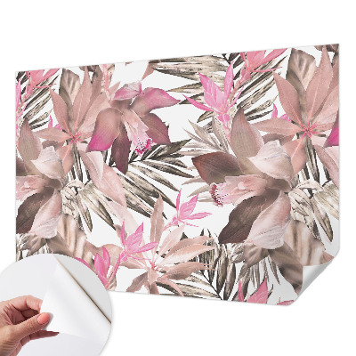 Samolepilna fototapeta za dnevno sobo Eksotično cvetje