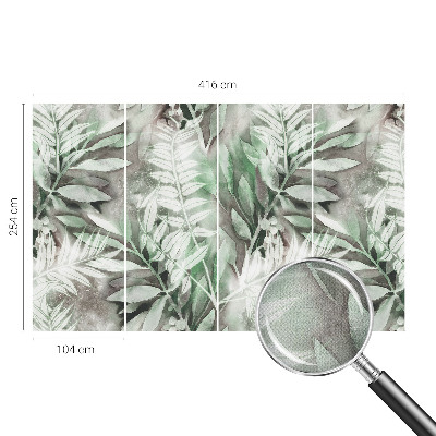 3D fototapeta z motivom akvarelnih listov