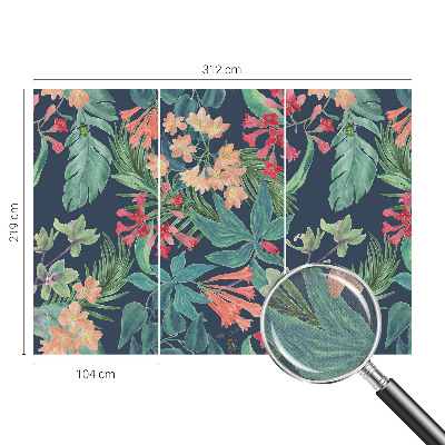 Samolepilna fototapeta za dnevno sobo Tropsko cvetje