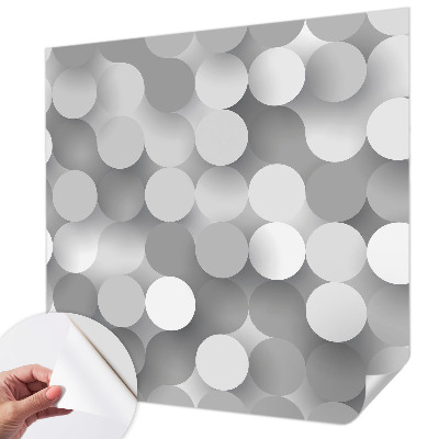 Samolepilna fototapeta za dnevno sobo Sivi krogi