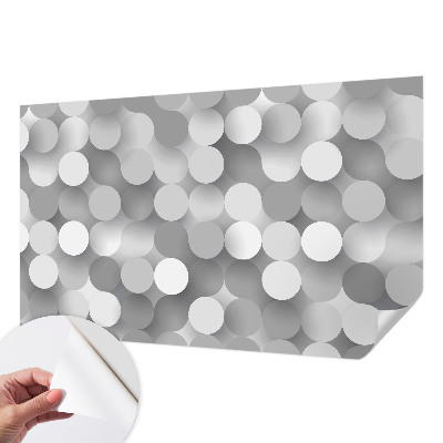 Samolepilna fototapeta za dnevno sobo Sivi krogi