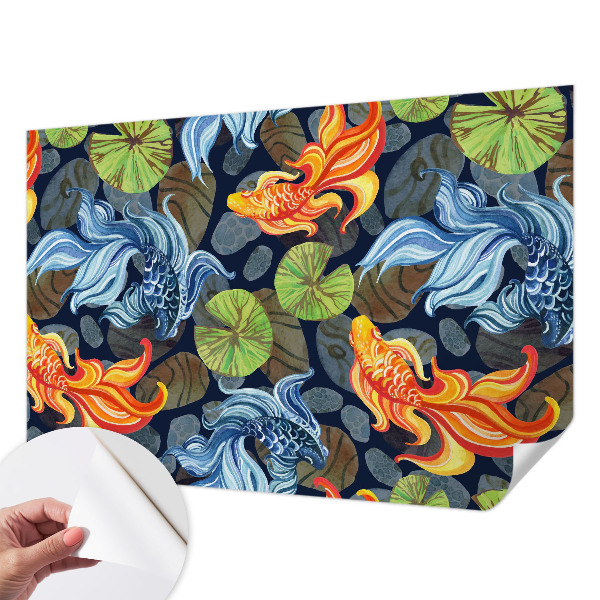 Samolepilna fototapeta za spalnico Vzorci rib