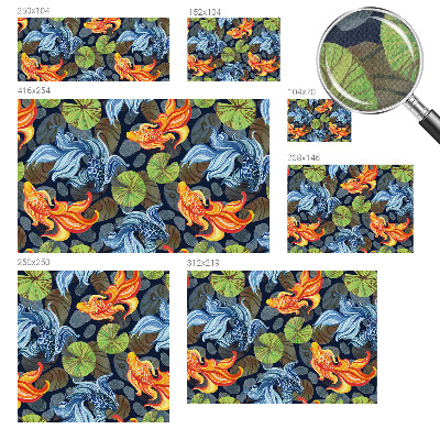 Samolepilna fototapeta za spalnico Vzorci rib