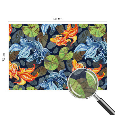 Samolepilna fototapeta za spalnico Vzorci rib