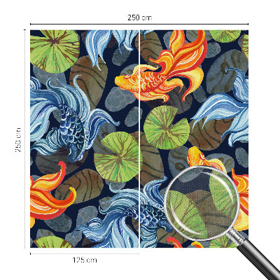 Samolepilna fototapeta za spalnico Vzorci rib