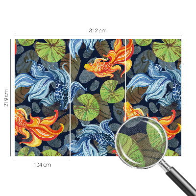 Samolepilna fototapeta za spalnico Vzorci rib