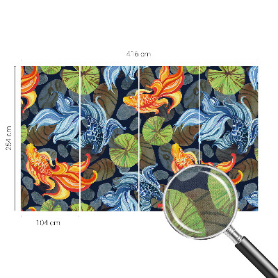 Samolepilna fototapeta za spalnico Vzorci rib