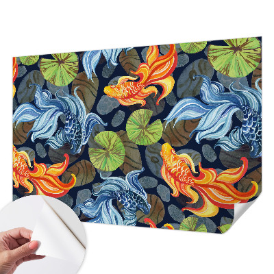 Samolepilna fototapeta za spalnico Vzorci rib