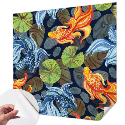 Samolepilna fototapeta za spalnico Vzorci rib