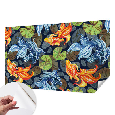 Samolepilna fototapeta za spalnico Vzorci rib