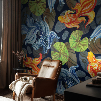 Samolepilna fototapeta za spalnico Vzorci rib