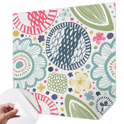 Fototapeta za otroško sobo z nežnim cvetličnim vzorcem