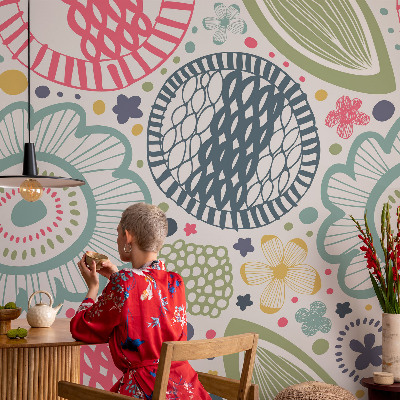 Fototapeta za otroško sobo Cvetlični vzorci