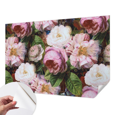 Samolepilna fototapeta za dnevno sobo z motivom cvetlične elegance