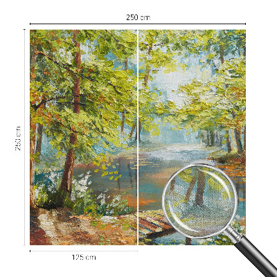 Fototapeta za otroško sobo s prizorom idiličnega jezera