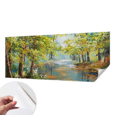 Fototapeta za otroško sobo s prizorom idiličnega jezera