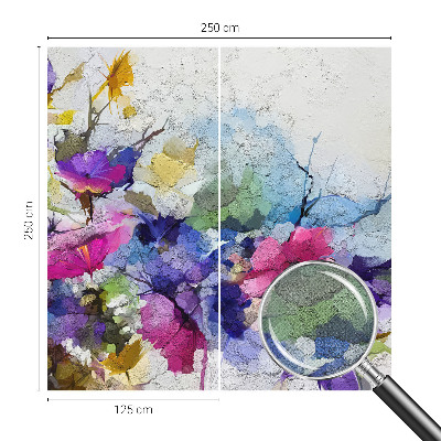 Samolepilna fototapeta z abstraktnim cvetličnim motivom