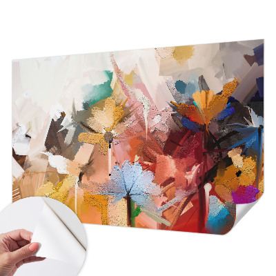 3D fototapeta z abstraktnim cvetličnim motivom