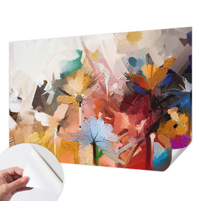3D fototapeta z abstraktnim cvetličnim motivom