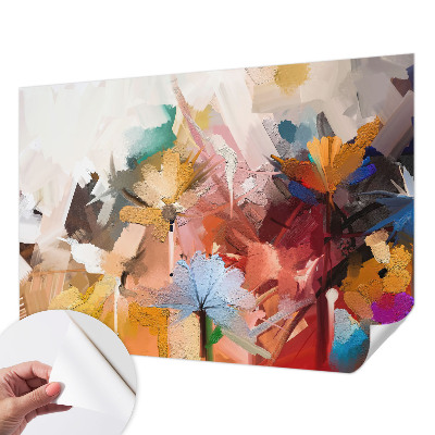 3D fototapeta z abstraktnim cvetličnim motivom