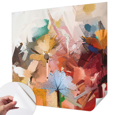 3D fototapeta z abstraktnim cvetličnim motivom