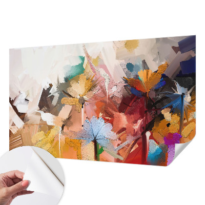 3D fototapeta z abstraktnim cvetličnim motivom