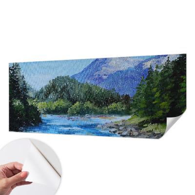 Samolepilna fototapeta za spalnico z motivom gorske pokrajine