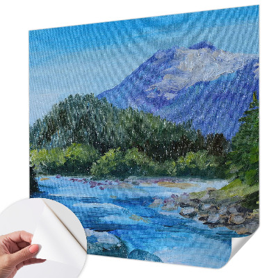 Samolepilna fototapeta za spalnico z motivom gorske pokrajine