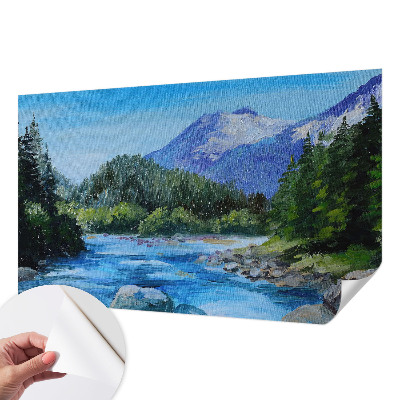 Samolepilna fototapeta za spalnico z motivom gorske pokrajine