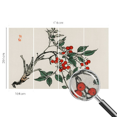 Samolepilna fototapeta za dnevno sobo Vejica jagod