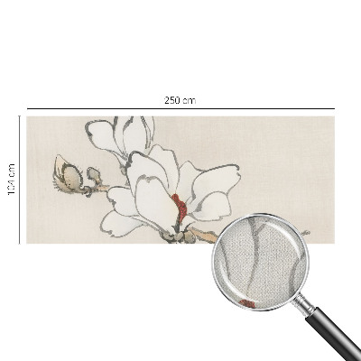 Samolepilna fototapeta za dnevno sobo z vzorcem nežnih magnolij