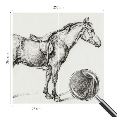 Fototapeta za otroško sobo Skica konja