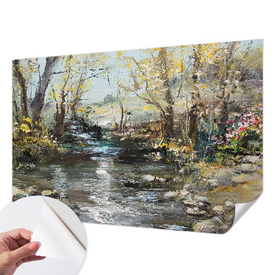 Otroška fototapeta z motivom gozdnega potoka