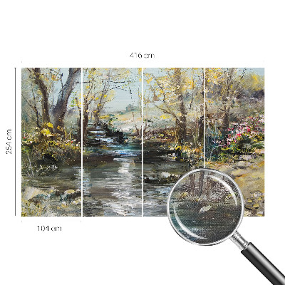 Otroška fototapeta z motivom gozdnega potoka