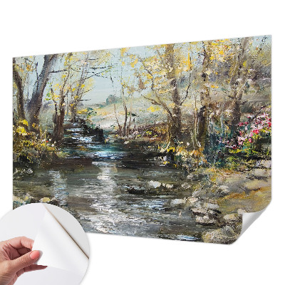 Otroška fototapeta z motivom gozdnega potoka