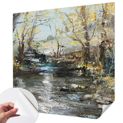 Otroška fototapeta z motivom gozdnega potoka