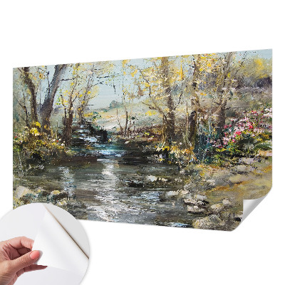 Otroška fototapeta z motivom gozdnega potoka