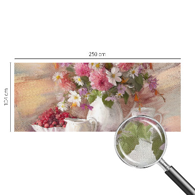 Samolepilna fototapeta za spalnico z motivom divjih rož