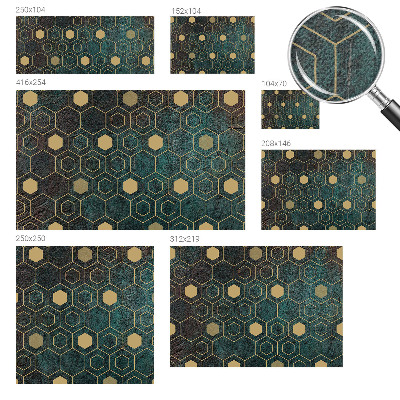 Samolepilna fototapeta za spalnico Geometrični šesterokotniki