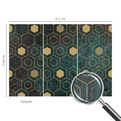 Samolepilna fototapeta za spalnico Geometrični šesterokotniki