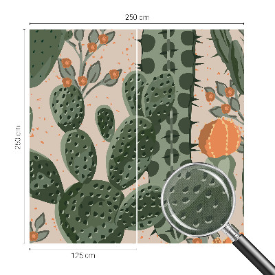 Samolepilna fototapeta za spalnico Zeleni kaktusi