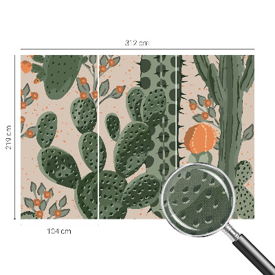 Samolepilna fototapeta za spalnico Zeleni kaktusi