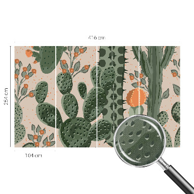 Samolepilna fototapeta za spalnico Zeleni kaktusi