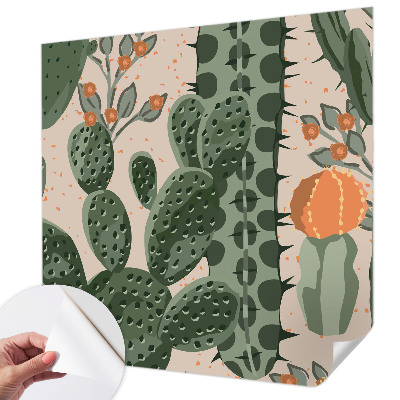 Samolepilna fototapeta za spalnico Zeleni kaktusi