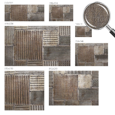 Samolepilna fototapeta za dnevno sobo z motivom kovinskih vzorcev