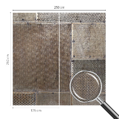 Samolepilna fototapeta za dnevno sobo Kovinski vzorci