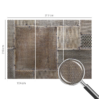 Samolepilna fototapeta za dnevno sobo Kovinski vzorci